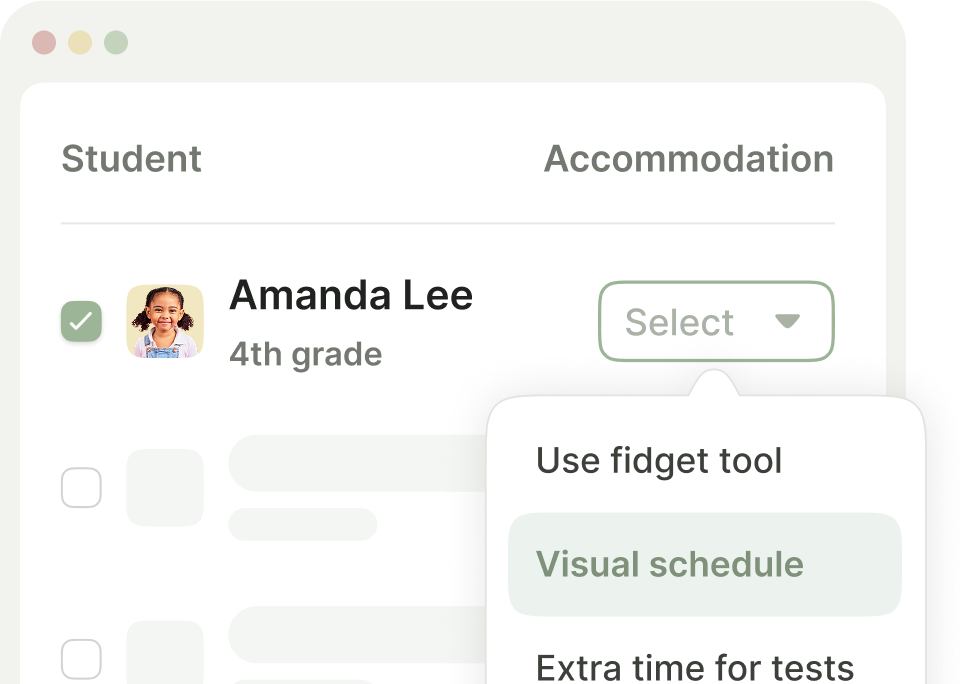 Accommodations Tracking